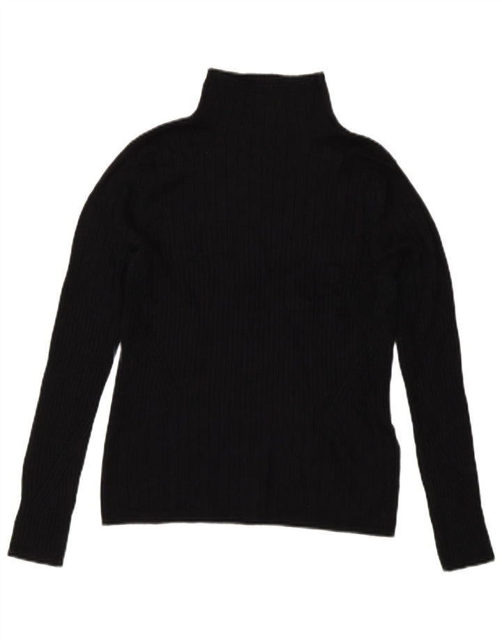 Marks & Spencer Rollkragenpullover für Damen, Gr. 10, Größe S, Schwarz, Viskose