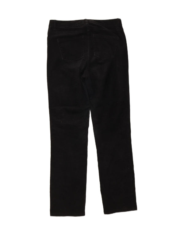 Marks & Spencer Damen Gerade Cordhose UK 10 Small W30 L29 Schwarz