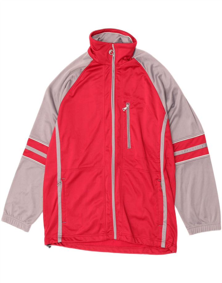 Campagnolo Herren-Trainingsanzug, Oberjacke, IT 54, XL, rotes Farbblock-Polyester