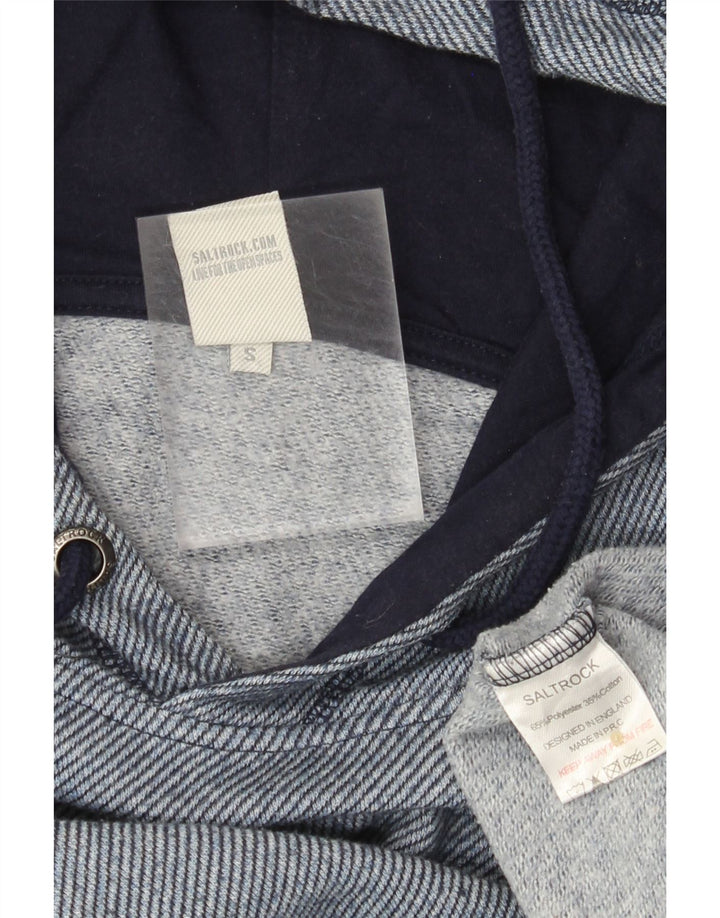 Saltrock Herren-Kapuzenpullover, kleiner blauer Nadelstreifen-Polyester