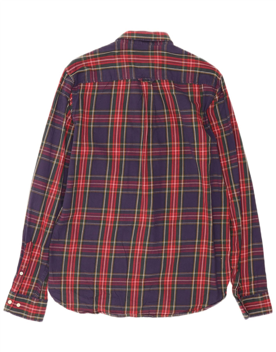 Superdry Herren-Flanellhemd, mittelblau, kariert, Baumwolle