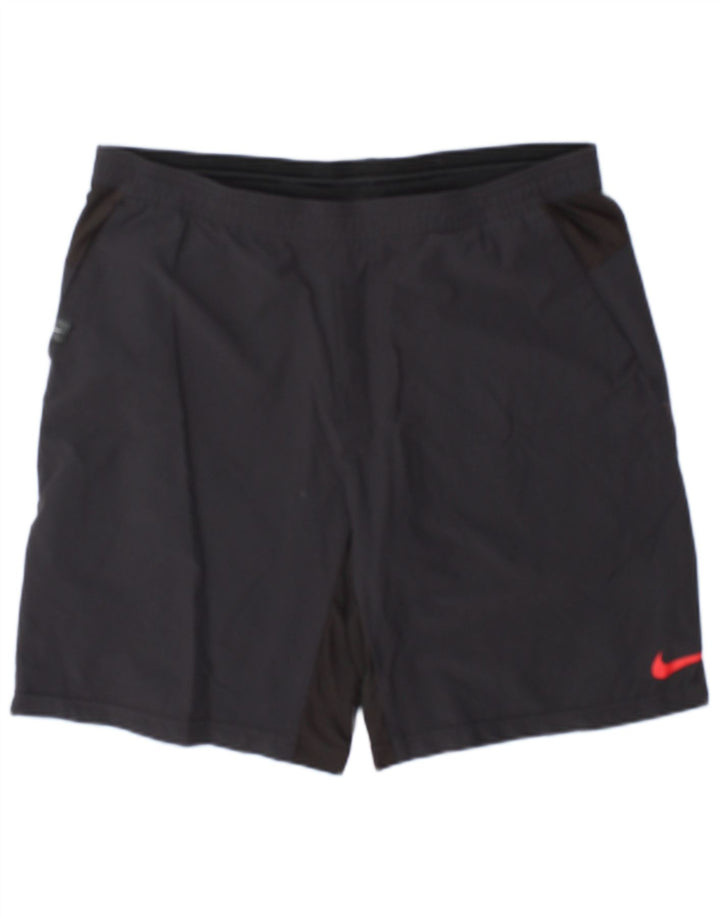 Nike Herren-Sportshorts aus mittelgrauem Colourblock-Nylon