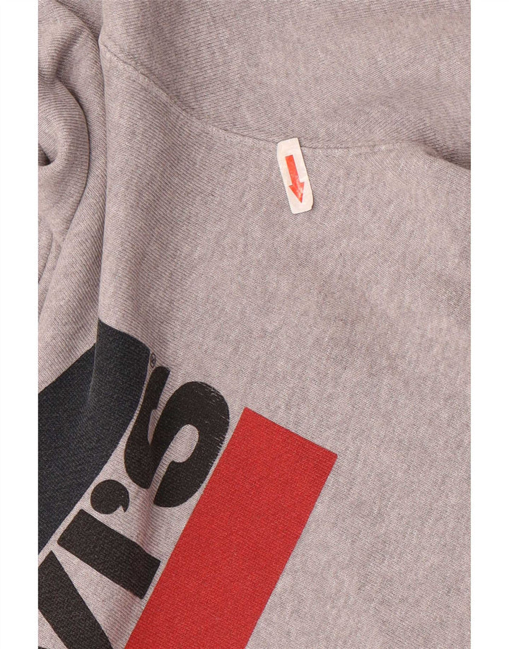 Levi's Herren-Kapuzenpullover mit Grafik, groß, graue Baumwolle