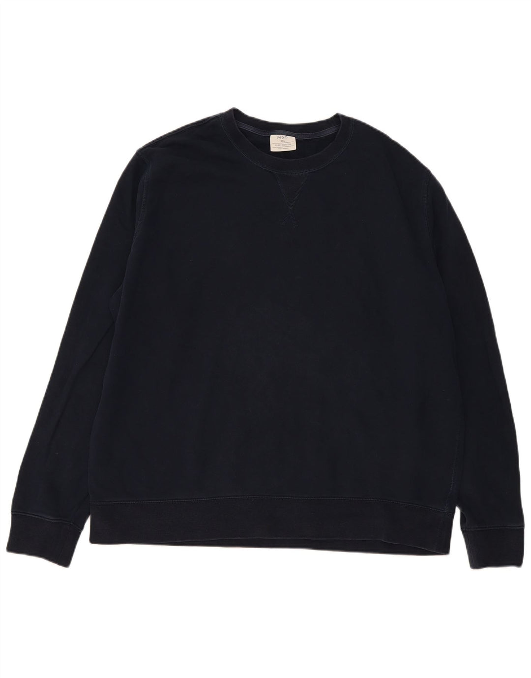 Marks & Spencer Herren-Sweatshirt mit regulärer Passform, 3XL, Marineblau, Baumwolle