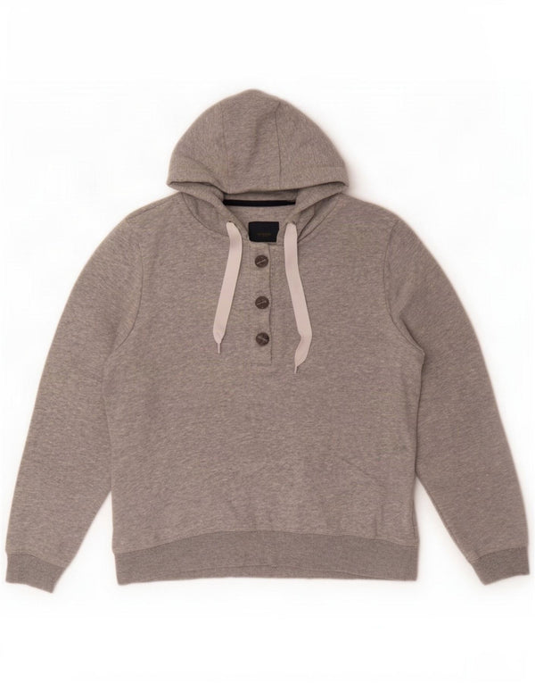 Crew Clothing Damen-Kapuzenpullover in Übergröße, Gr. 10, Größe S, Grau, Baumwolle