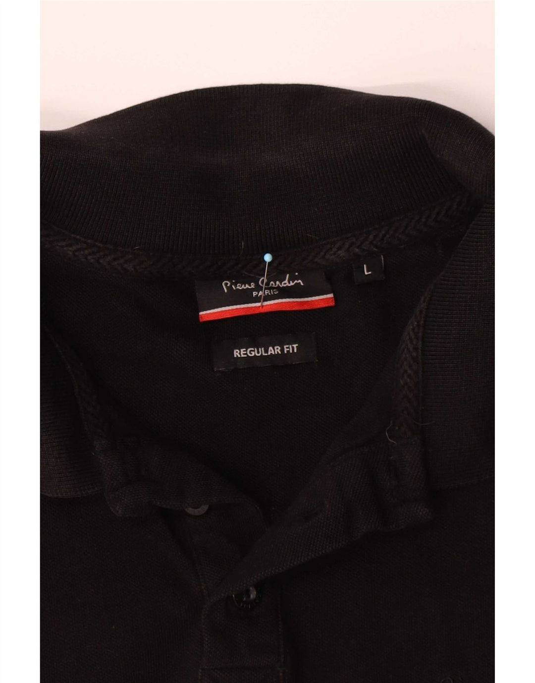 Pierre Cardin Herren-Poloshirt mit normaler Passform, große schwarze Baumwolle