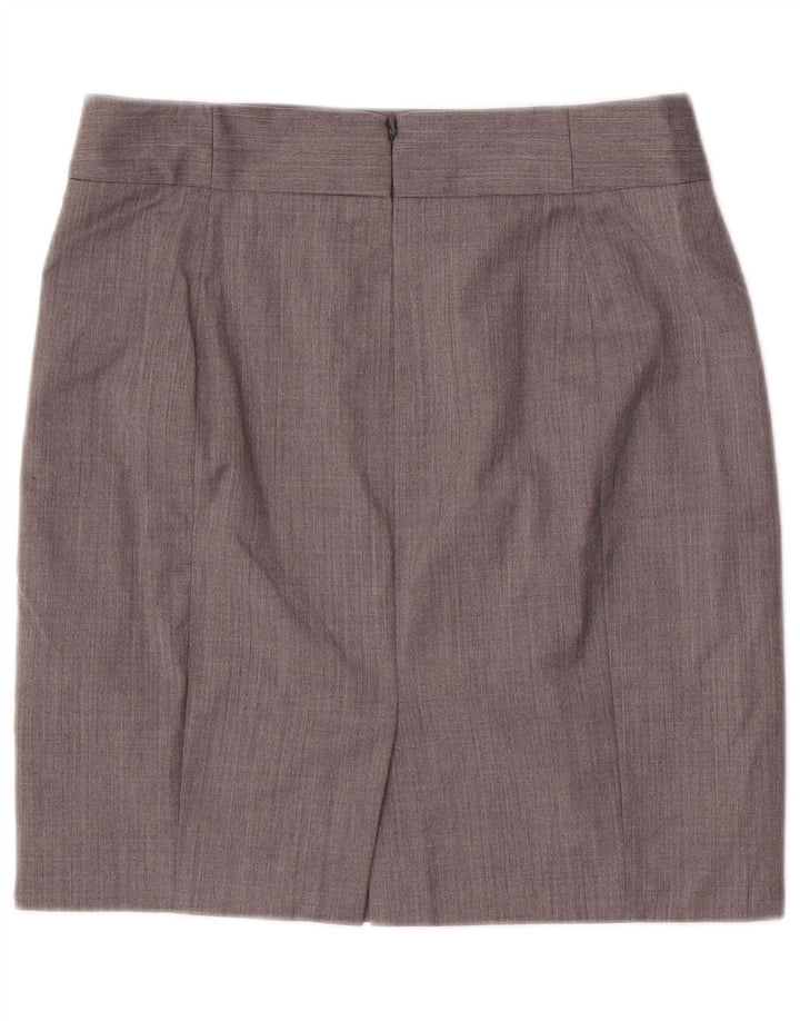 J. Crew Damen Bleistiftrock US 6 Medium W30 Graue Wolle