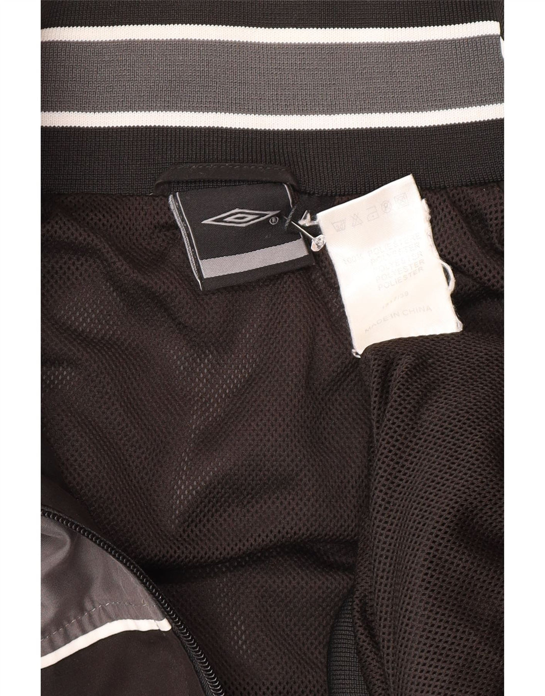 Umbro Herren-Trainingsanzug mit grafischem Oberteil, großes graues Farbblock-Polyester