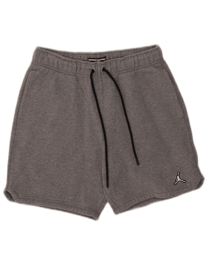 Jordan Herren-Sportshorts, Größe S, graue Baumwolle
