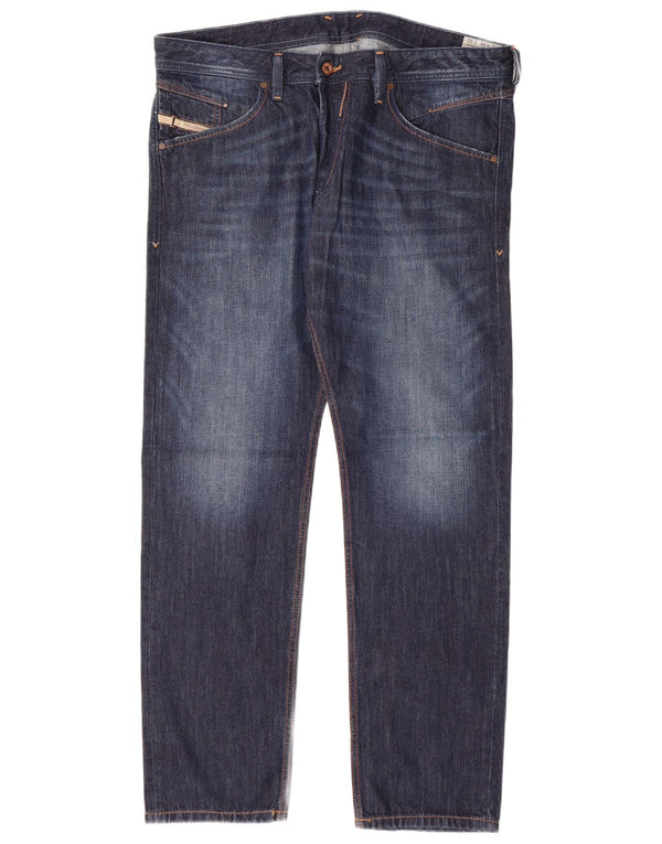 DIESEL Herren Belther Regular Fit Slim Tapered Jeans W36 L32 Marineblau