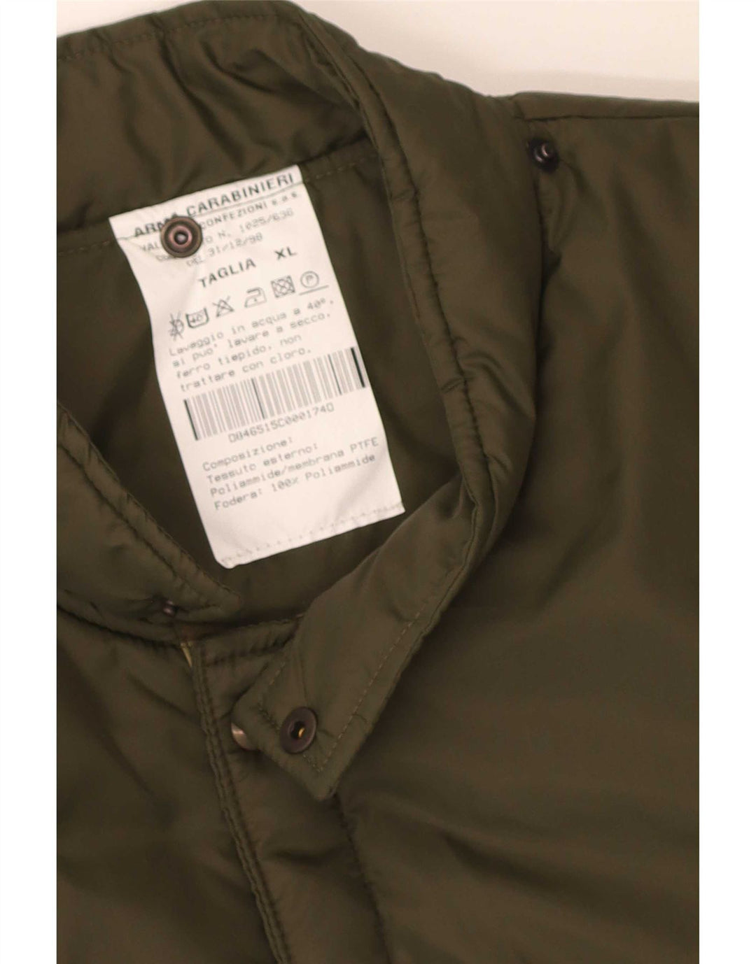 Vintage Herren Gilet UK 42 XL Khaki Polyamid