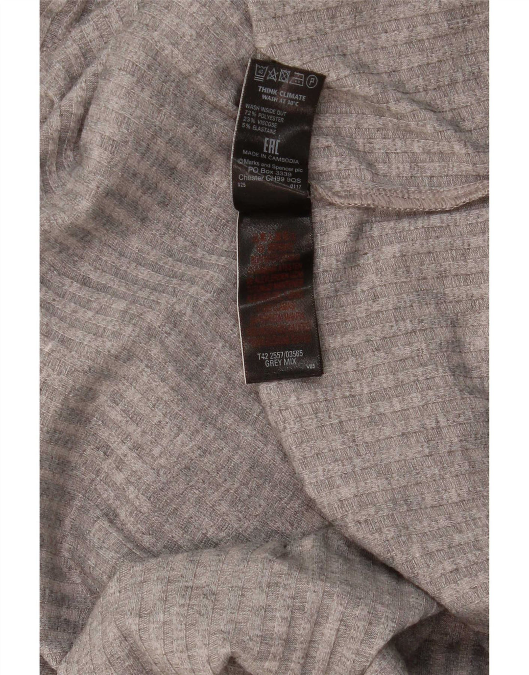 Marks & Spencer Damen ärmelloses Etuikleid UK 16 Large Grau Polyester