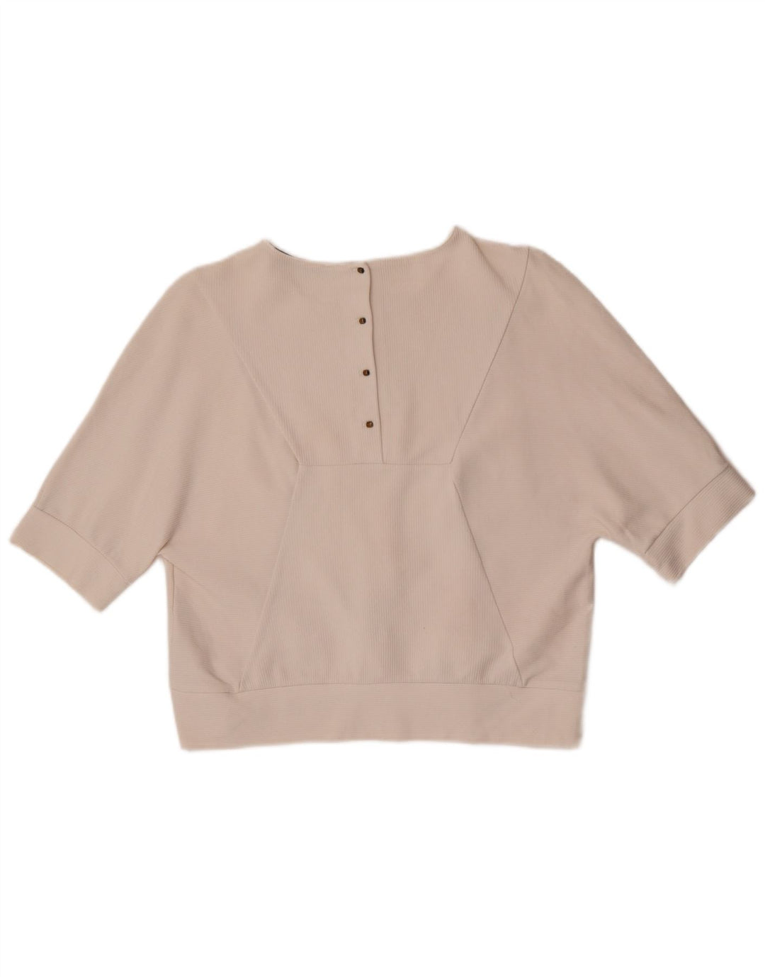 Zara Damen Blusentop UK 14 Mittelweiße Baumwolle