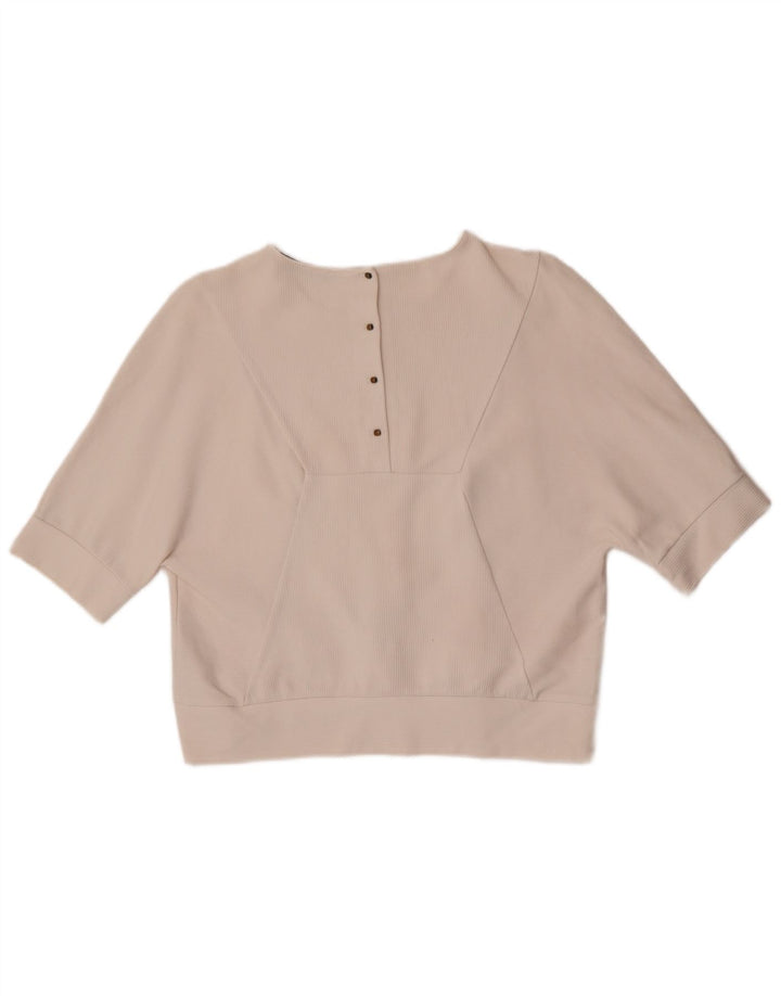 Zara Damen Blusentop UK 14 Mittelweiße Baumwolle