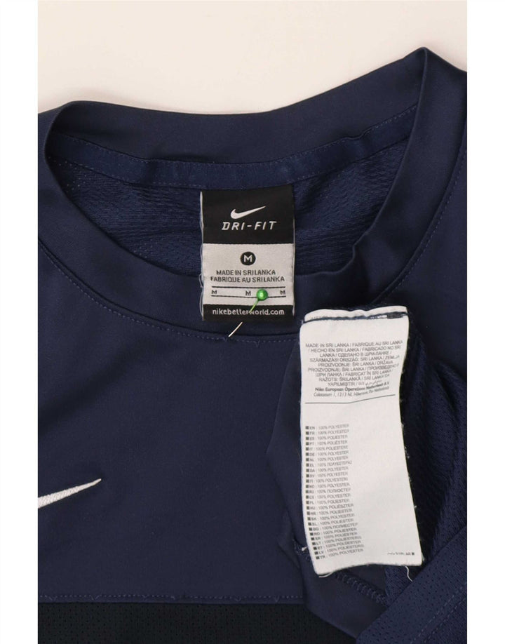 Nike Herren Dri Fit T-Shirt Top Mittel Marineblau Polyester