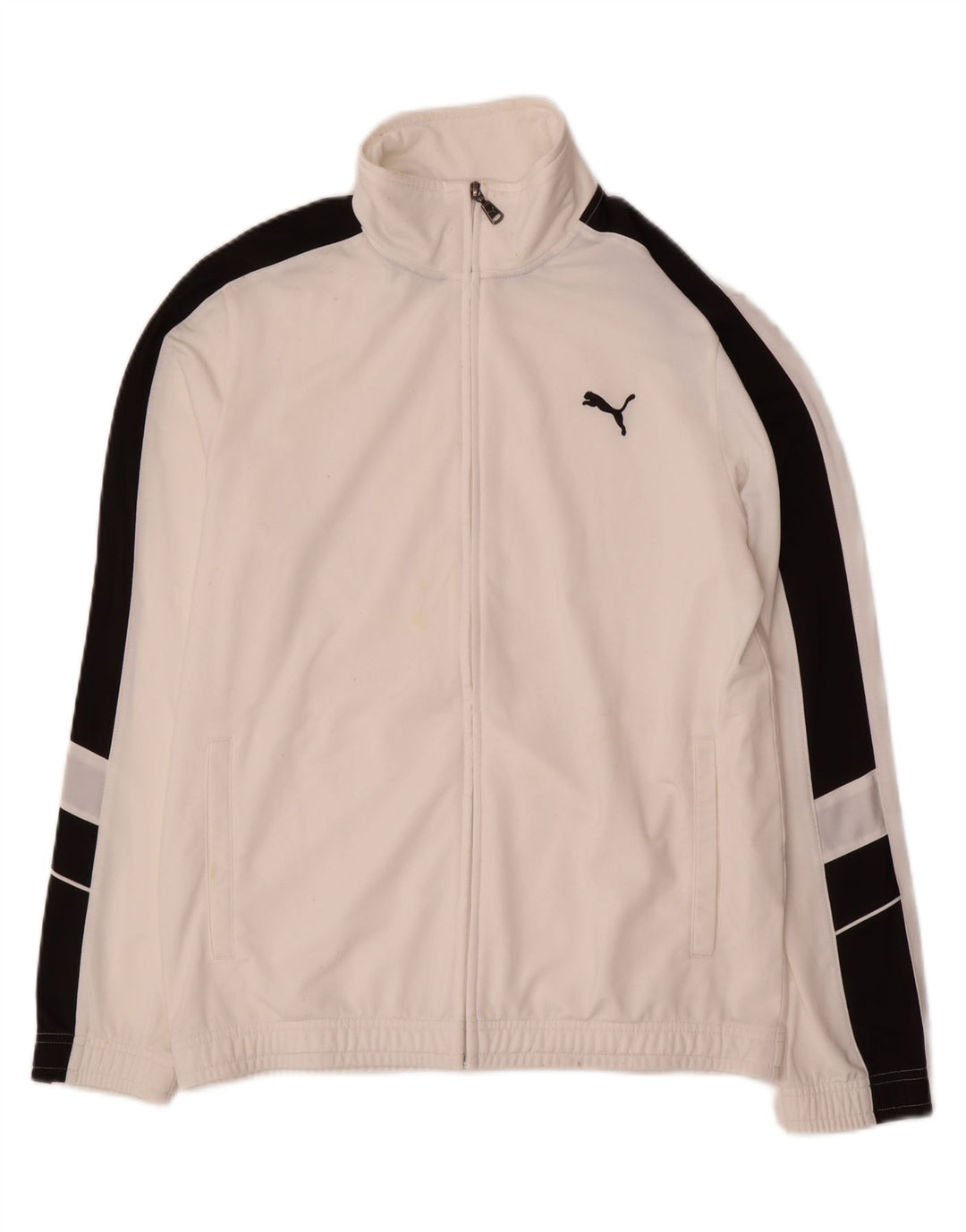Puma Herren-Trainingsanzug-Oberteil, Jacke, Größe S, Weiß, Polyester