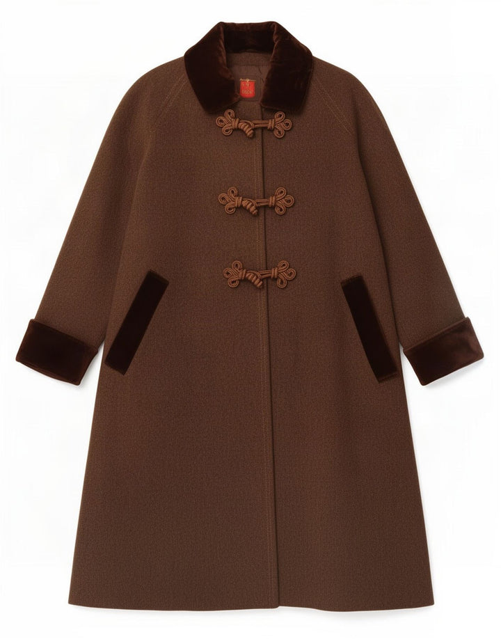 Ritz Saddler Damen Trachten Übergroßer Dufflecoat EU 40 Mittelbraun