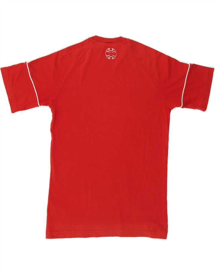 ADIDAS Mens T-Shirt Top Size 36/38 Small Red Cotton Vintage Adidas and Second-Hand Adidas from Messina Hembry 
