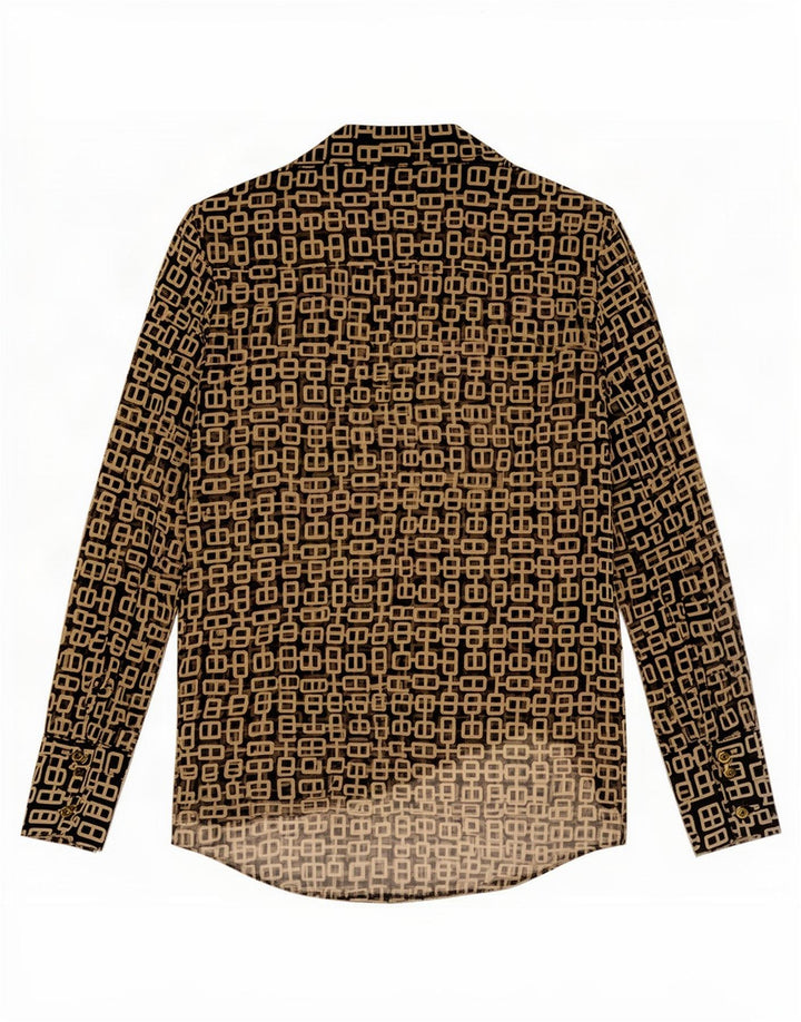Durchsichtiges Pullover-Shirt für Damen von Zara, UK 6, XS, schwarz, geometrisch, Polyester