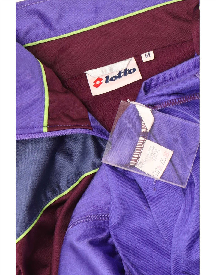 Lotto Herren-Trainingsanzugoberteil mit Grafik, Mittelviolett, Farbblock-Polyester