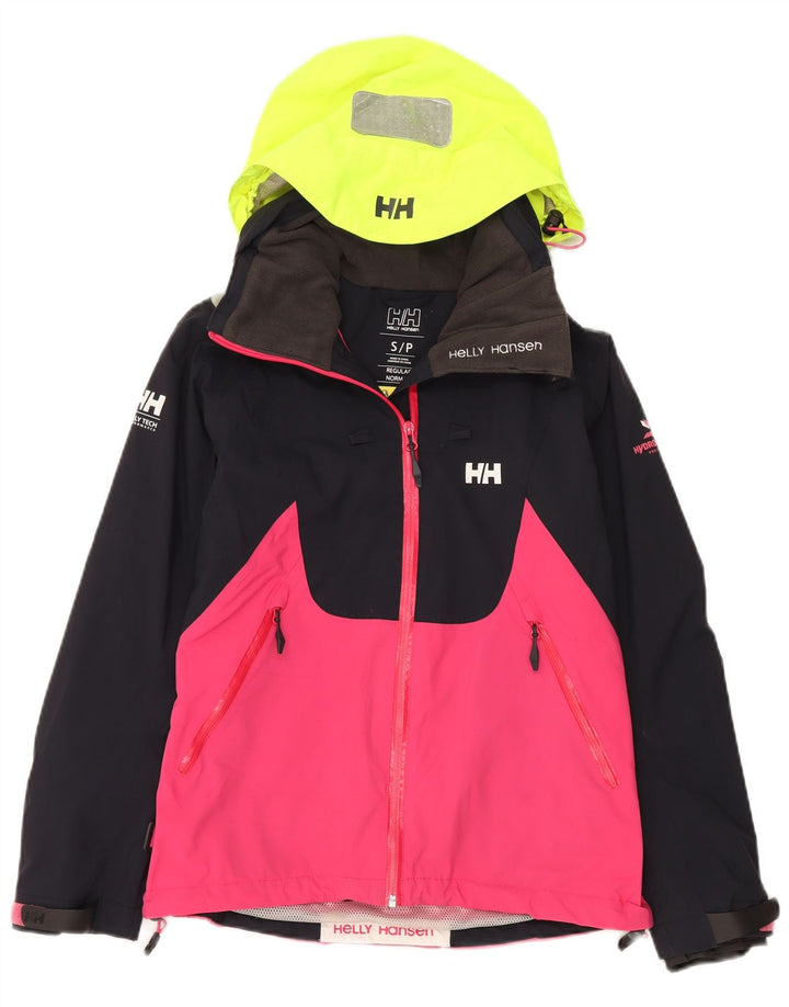Helly Hansen Damen Skijacke mit Kapuze UK 10 Small Marineblau Farbblock