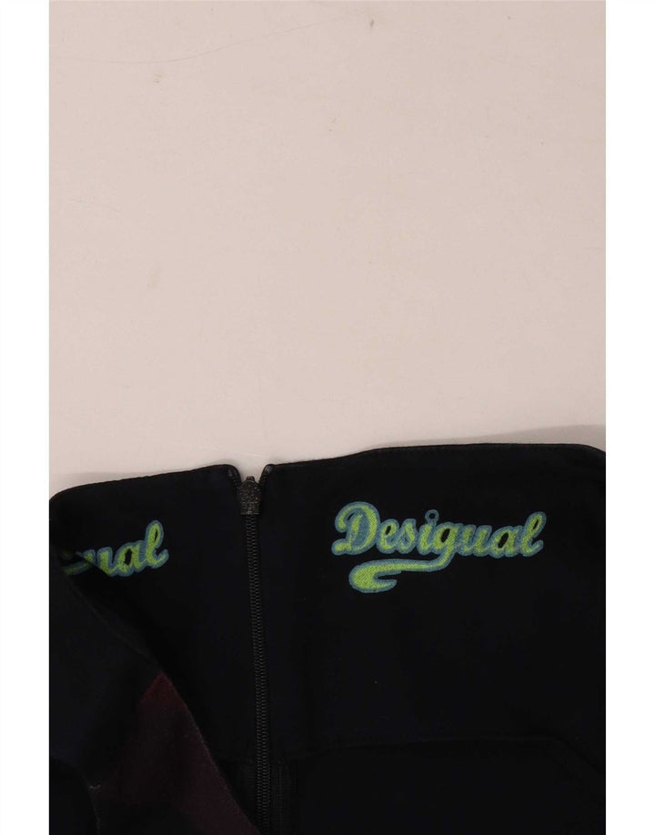 Desigual Damen Etuikleid UK 12 Medium Mehrfarbig Geometrisch