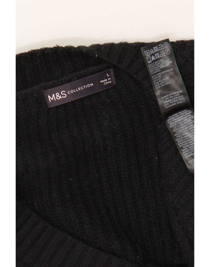 Marks & Spencer Herren Weste Tank Top Large Schwarz Polyester