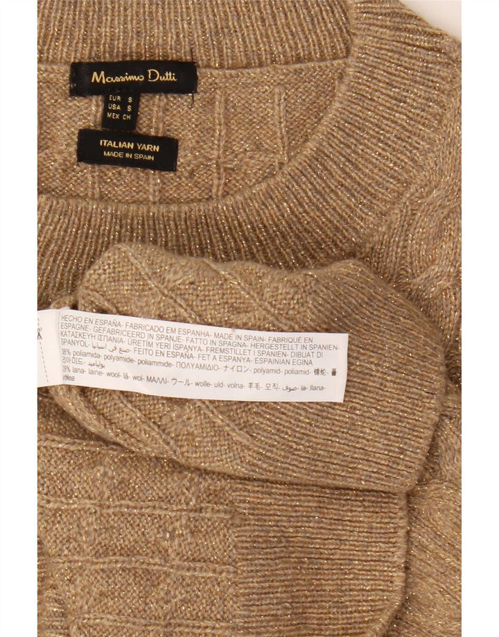 Massimo Dutti Damen-Pullover, übergroß, Rundhalsausschnitt, Gr. 10, Größe S, Grau