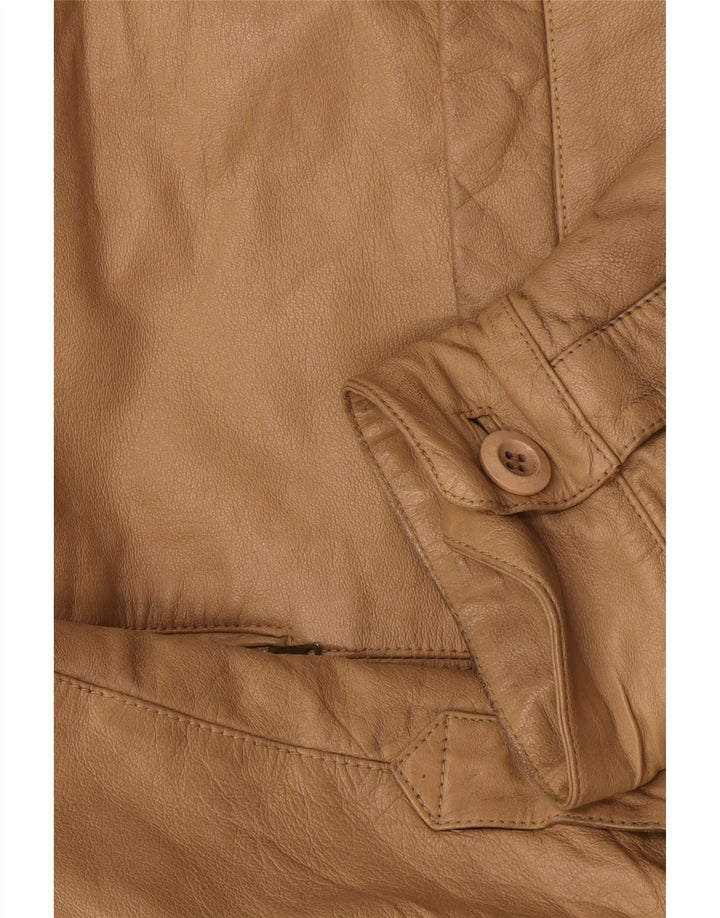 Vintage Herren Lederjacke IT 52 XL Beige