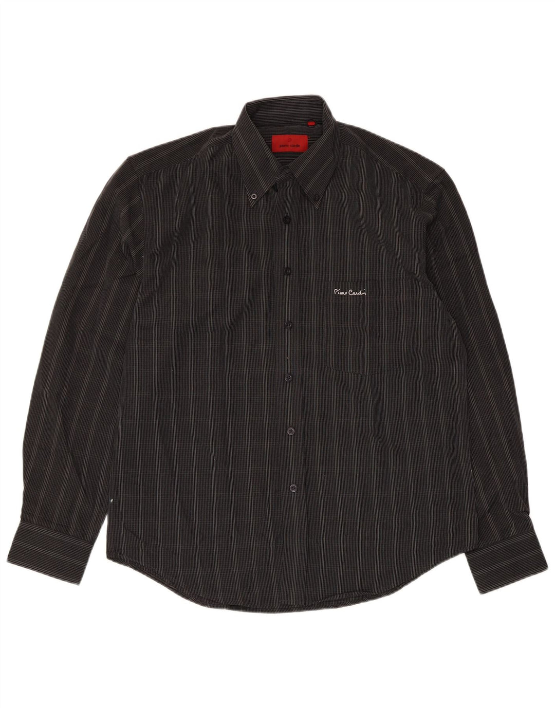 Pierre Cardin Herrenhemd Mittelschwarzes Karo-Polyester