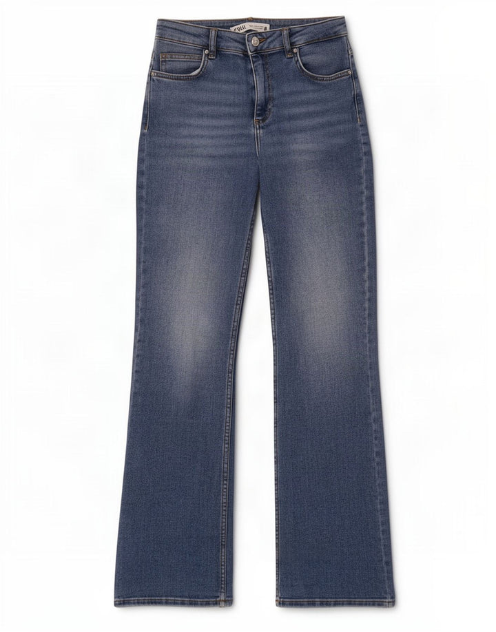 Zara Damen Bootcut Jeans EU 38 Small W28 L32 Blau