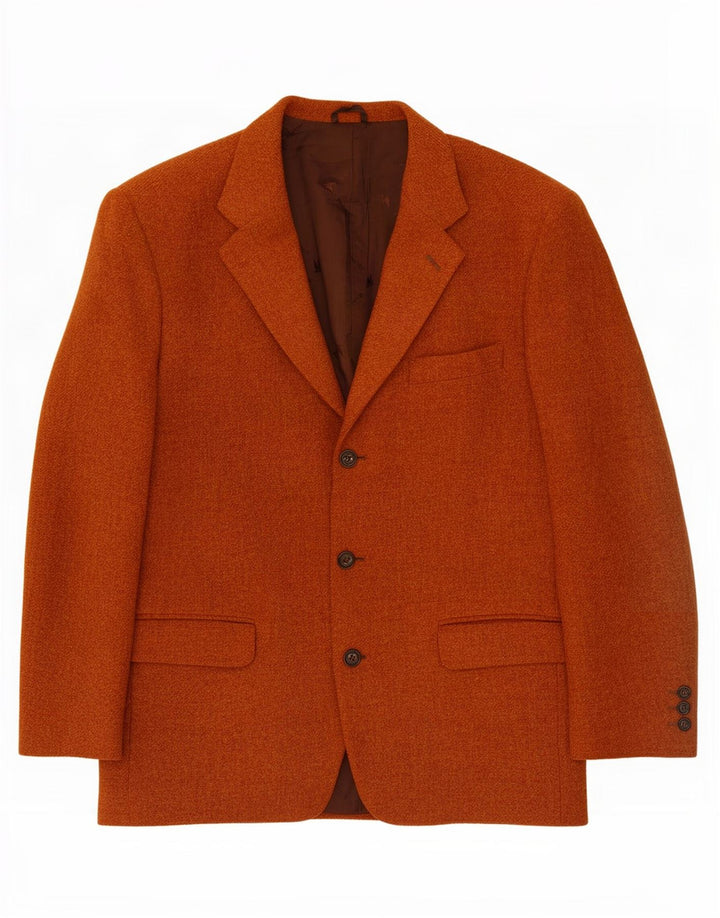 Brooksfield Herren-Blazer mit 3 Knöpfen, IT 48, mittelbraune Wolle