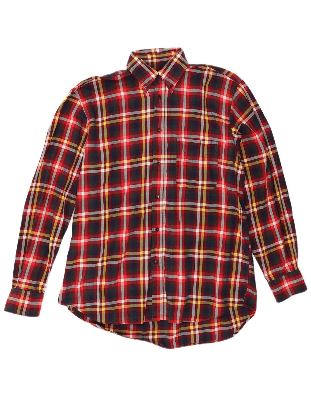 Vintage Herren Flanellhemd Größe 16 41 Großes rotes Karo