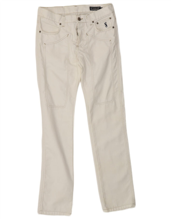 JECKERSON Damen Straight Jeans W30 L32 Weiße Baumwolle