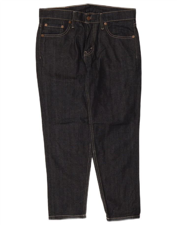 LEVI'S Damen 511 Slim Cropped Jeans W30 L24 Marineblaue Baumwolle