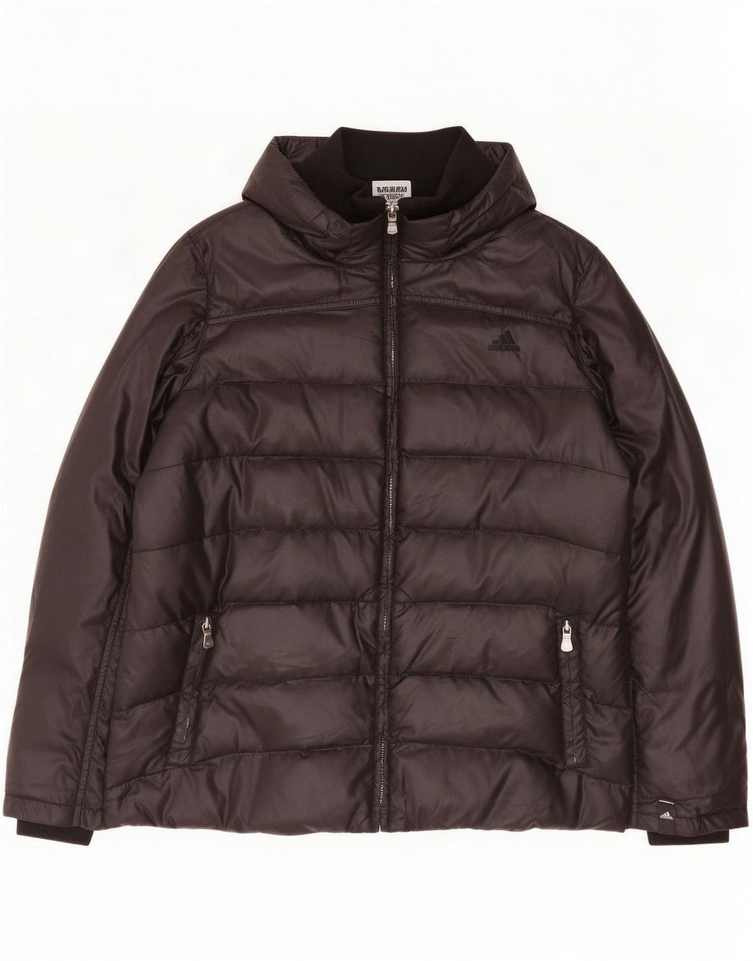 Adidas Damen Wattierte Jacke UK 18 XL Schwarz Polyester