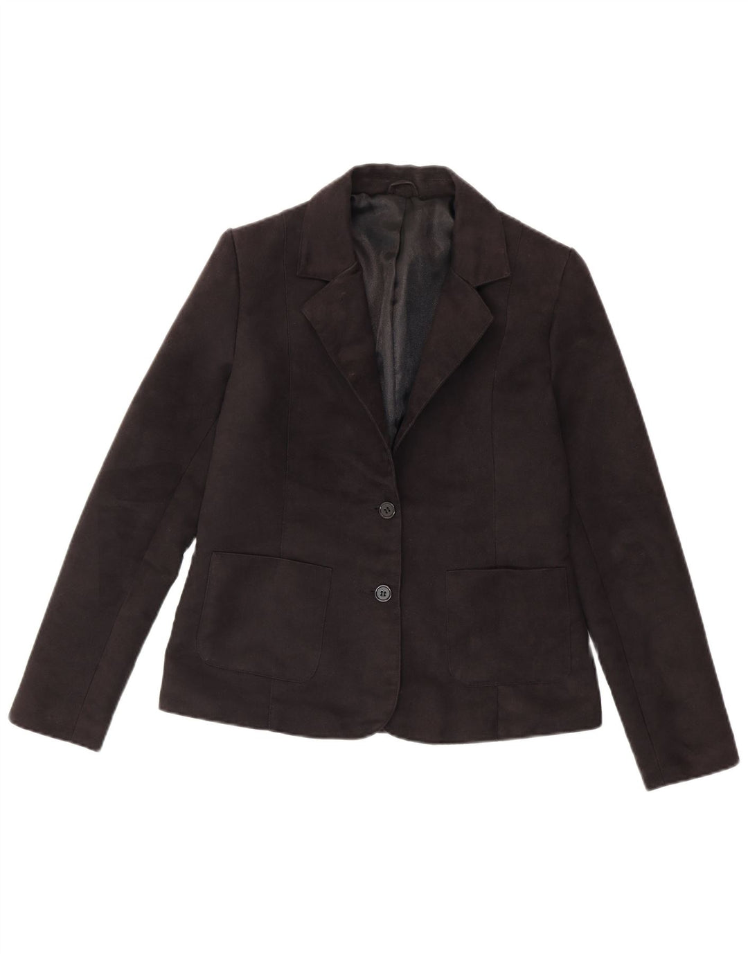 Topshop Damen-Blazer mit 2 Knöpfen, UK 12, Mittelschwarz, Polyester
