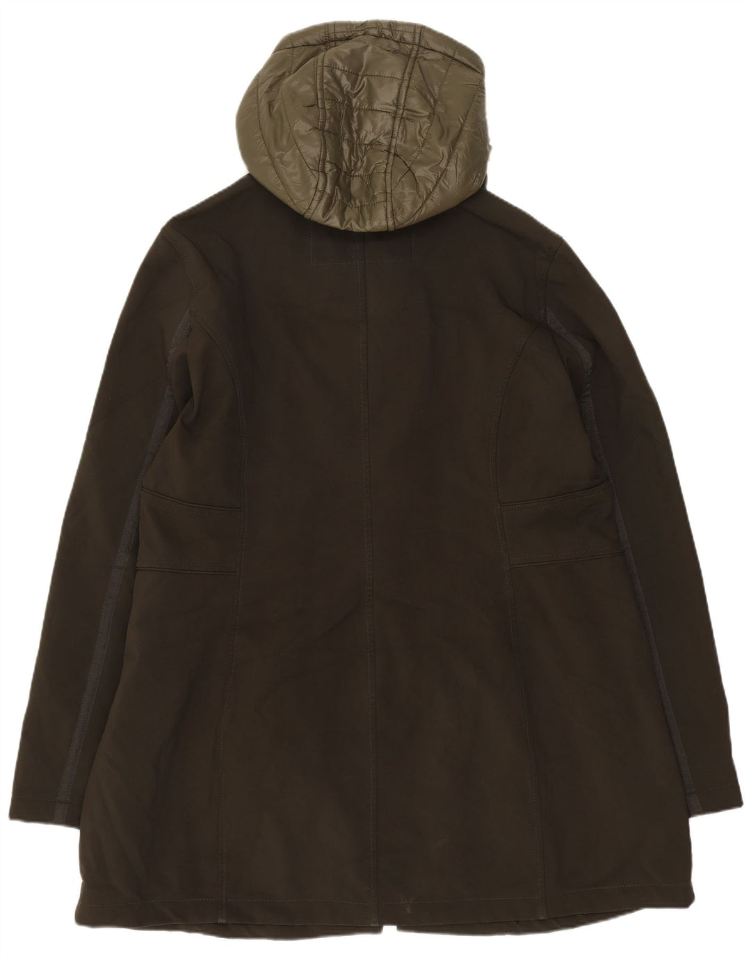 French Connection Damen-Militärmantel mit Kapuze, UK 18, XL, Khaki, Polyester