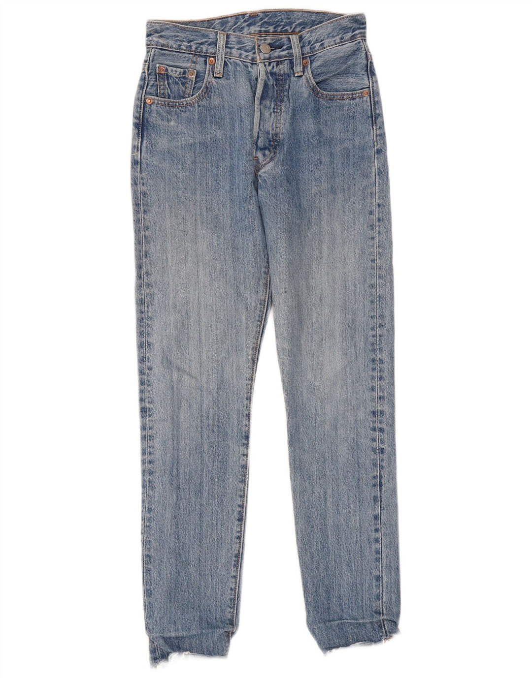Levi's Damen 501 Straight Jeans W23 L27 Blaue Baumwolle