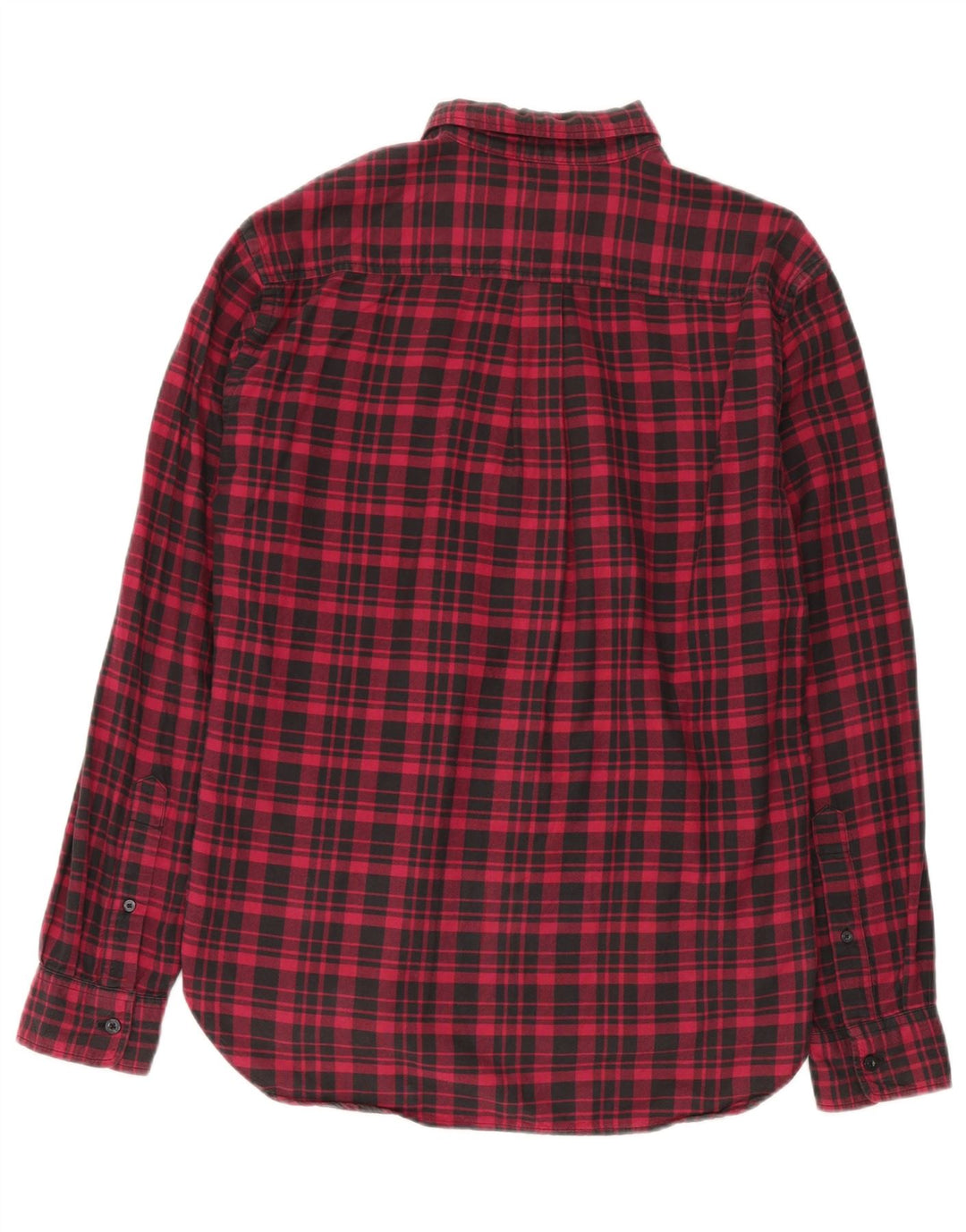 Dockers Herren-Flanellhemd mit Standard-Passform, mittelrot, kariert, Baumwolle