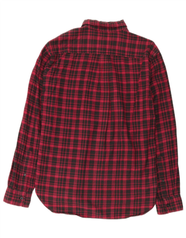 Dockers Herren-Flanellhemd mit Standard-Passform, mittelrot, kariert, Baumwolle