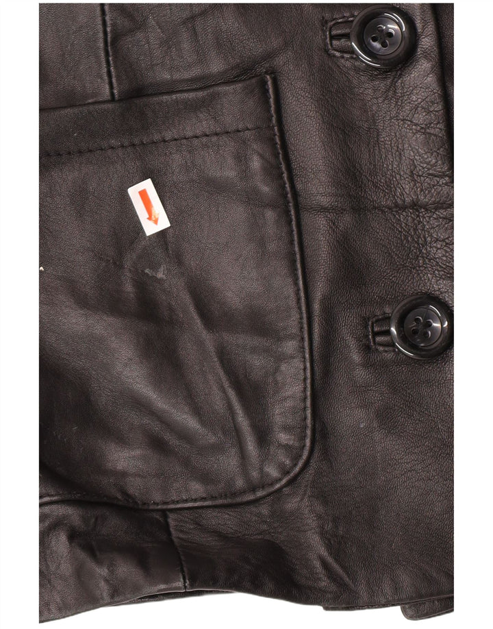 Vintage Damen Lederjacke IT 44 Medium Black Classic