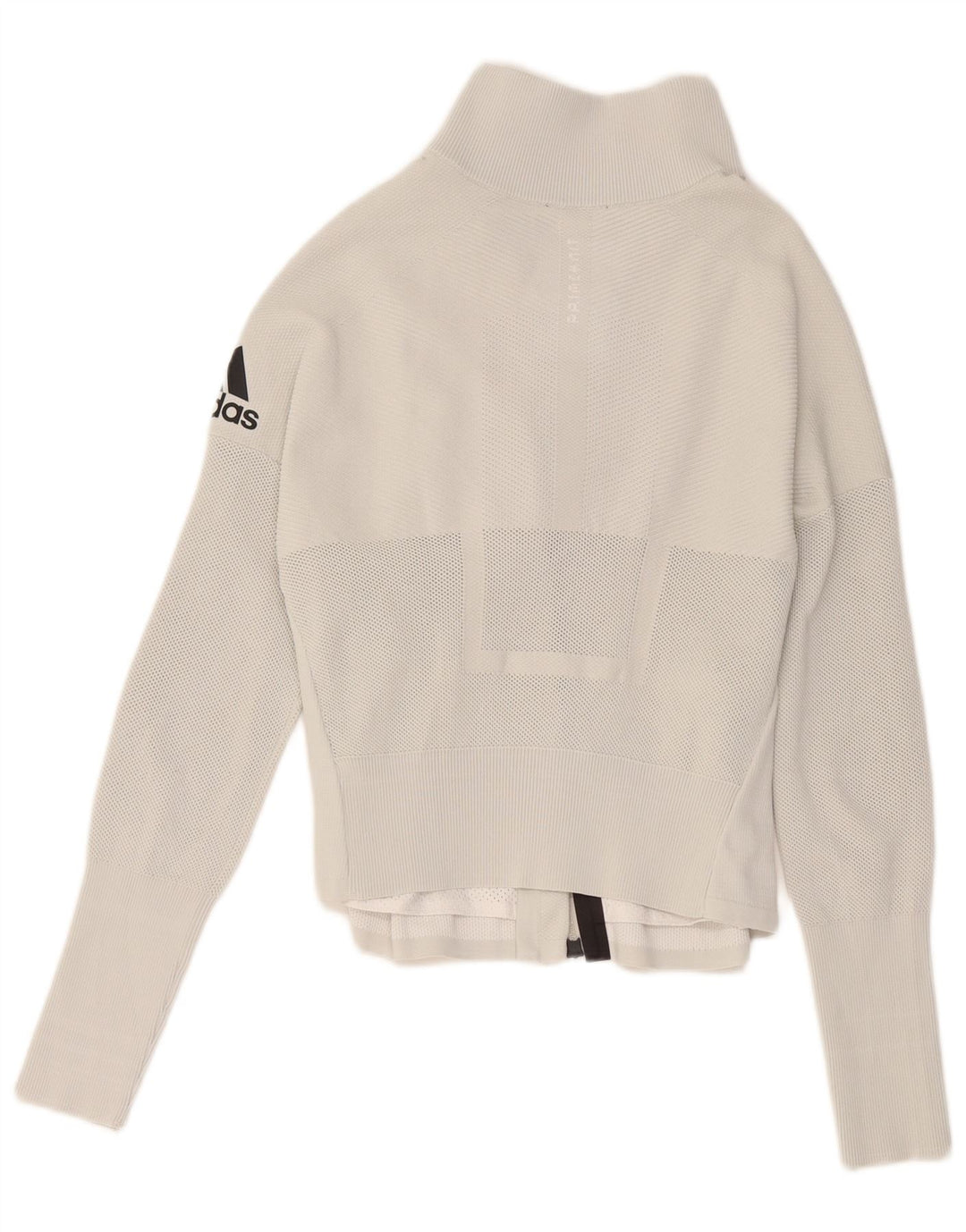 Adidas Damen Graphic Trainingsanzug Top Jacke UK 8/10 Small Weiß Polyester