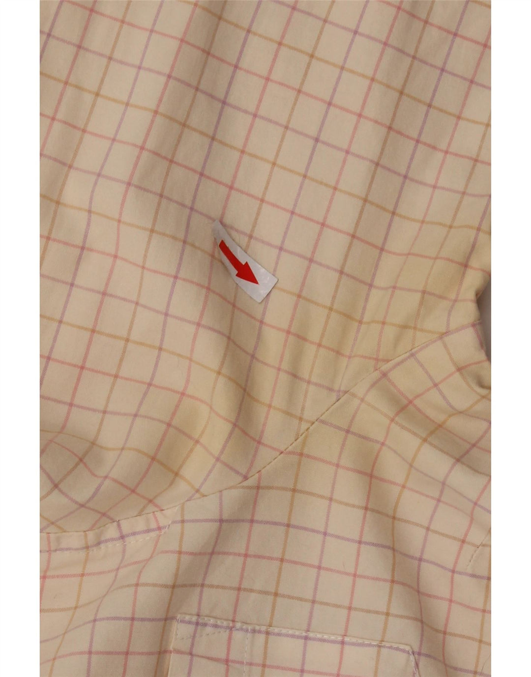 Gap Damen-Hemd mit 3/4-Ärmeln, UK 16, Größe L, beige kariert