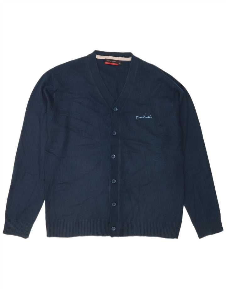Pierre Cardin Herren-Strickjacke, mittelgroßes Marineblau, Acryl