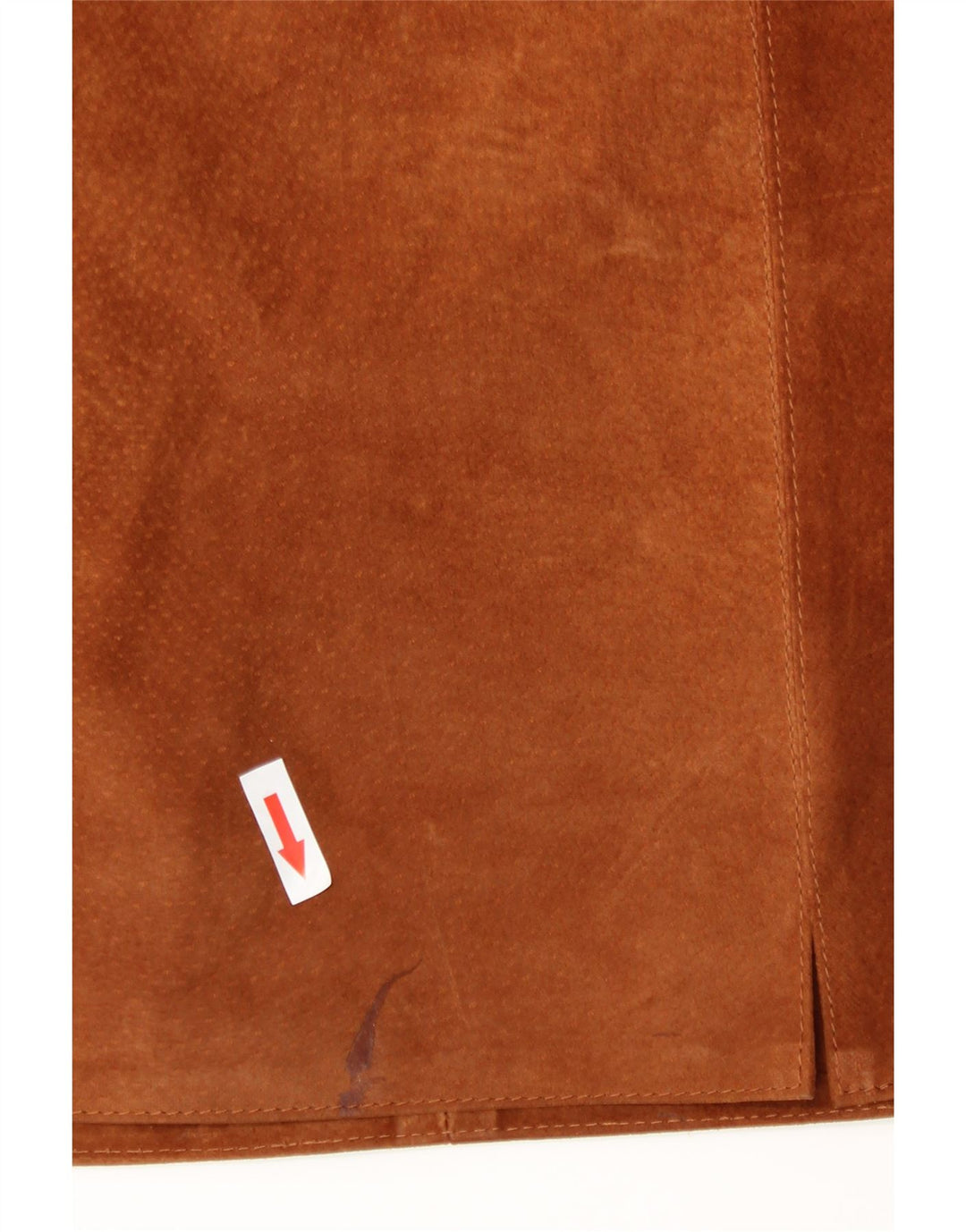 Vintage Damen Wildlederrock W28 Mittelbraunes Leder