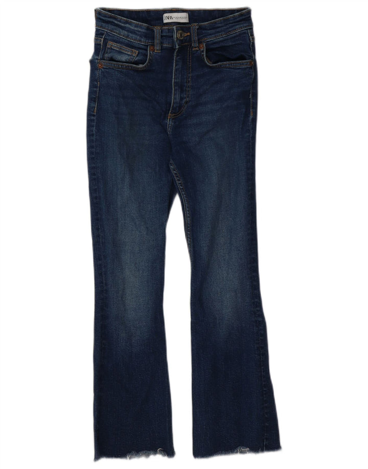 Zara Damen Schlagjeans EU 34 2XS W24 L25 Blaue Baumwolle