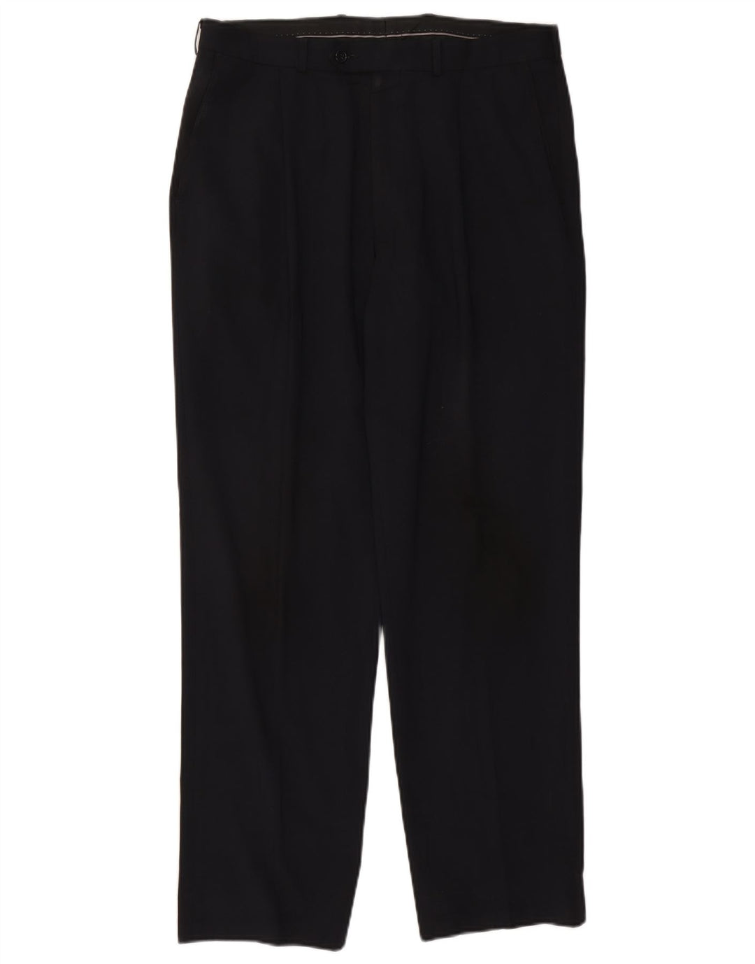 Marks & Spencer Herren-Anzughose mit Pegged-Anzug, W34, L31, marineblaues Polyester