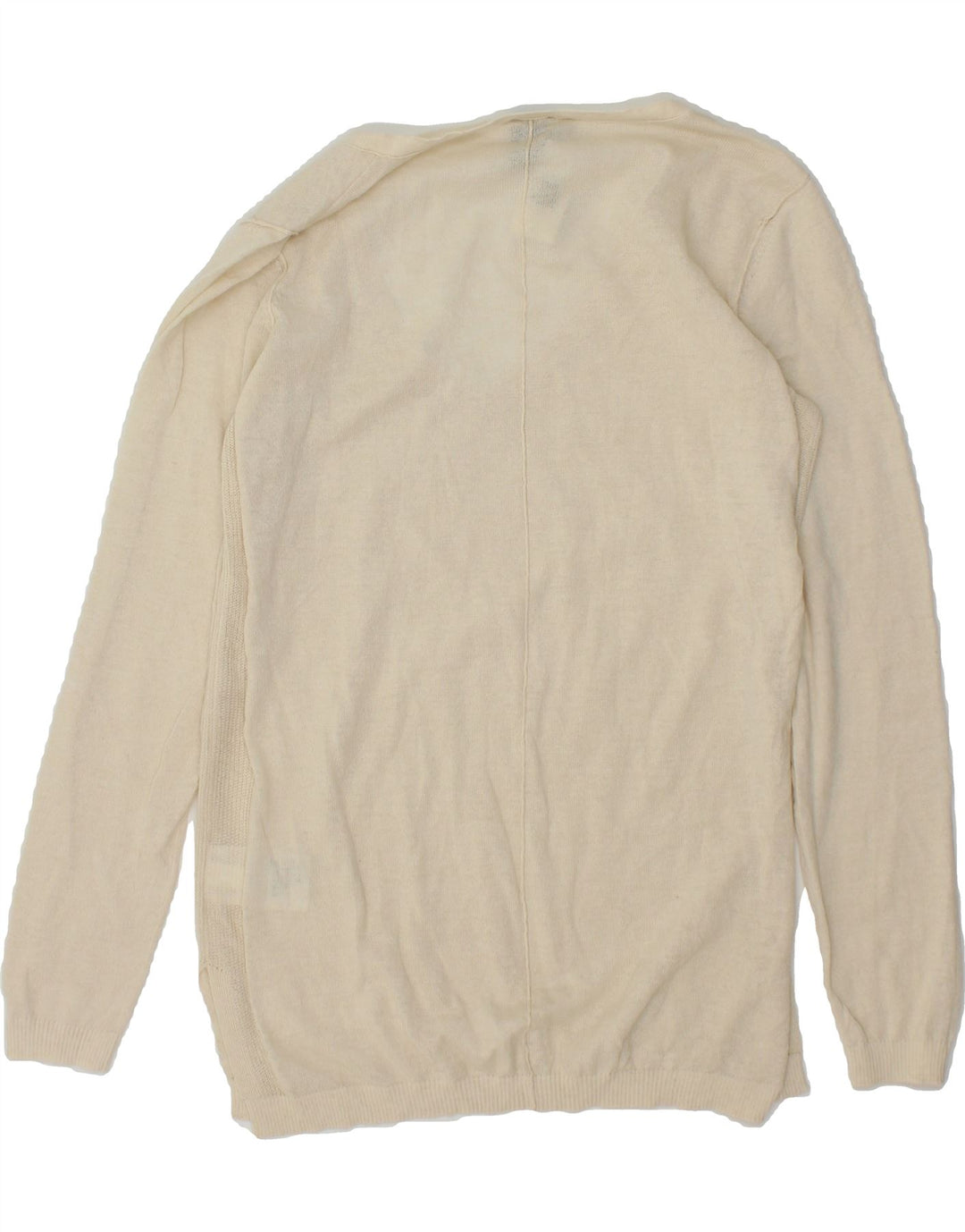 GAP Womens V-Neck Jumper Sweater UK 12 Medium Off White Linen Vintage Gap and Second-Hand Gap from Messina Hembry 