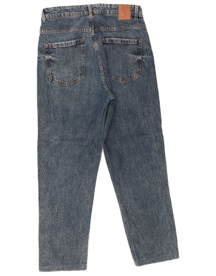 ZARA Damen Straight Jeans EU 42 Large W32 L26 Blau